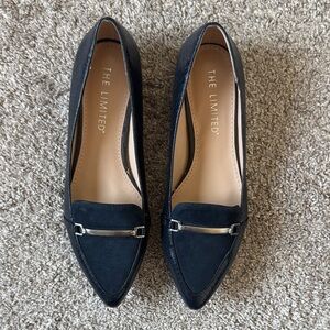 NWT The Limited Women's Navy Loafers with Silver Accent